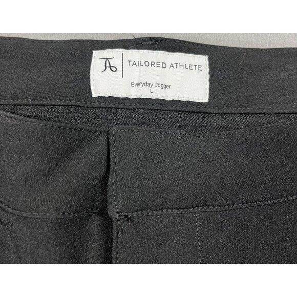 Tailored Athlete Pants Mens Large Black Everyday Jogger Stretch Cuffed Tapered - Picture 2 of 11